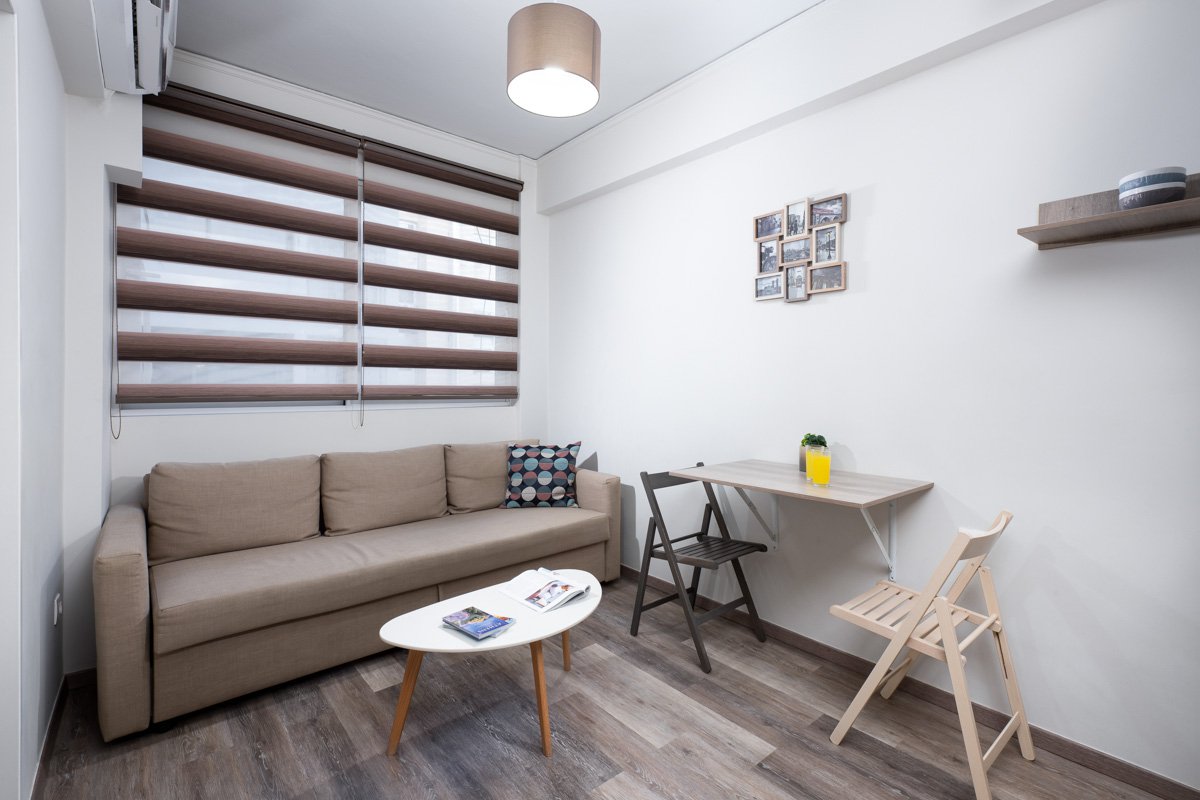 Enattica Syntagma Living, πλήρως εξοπλισμένο δωμάτιο