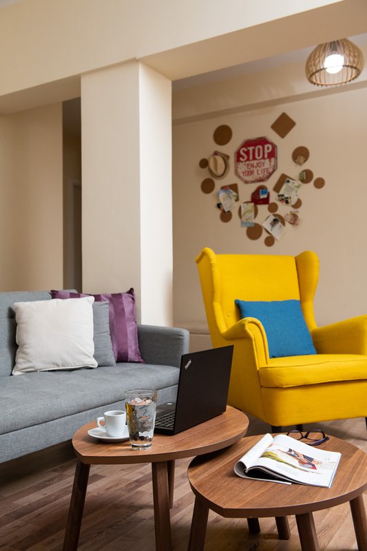 Enattica Syntagma Living, Yellow Armchair Living Room
