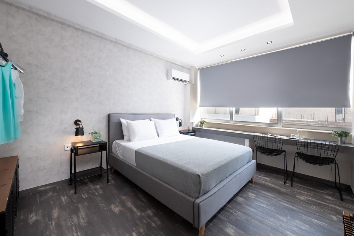 Enattica Syntagma Living, δωμάτιο με διπλό κρεβάτι