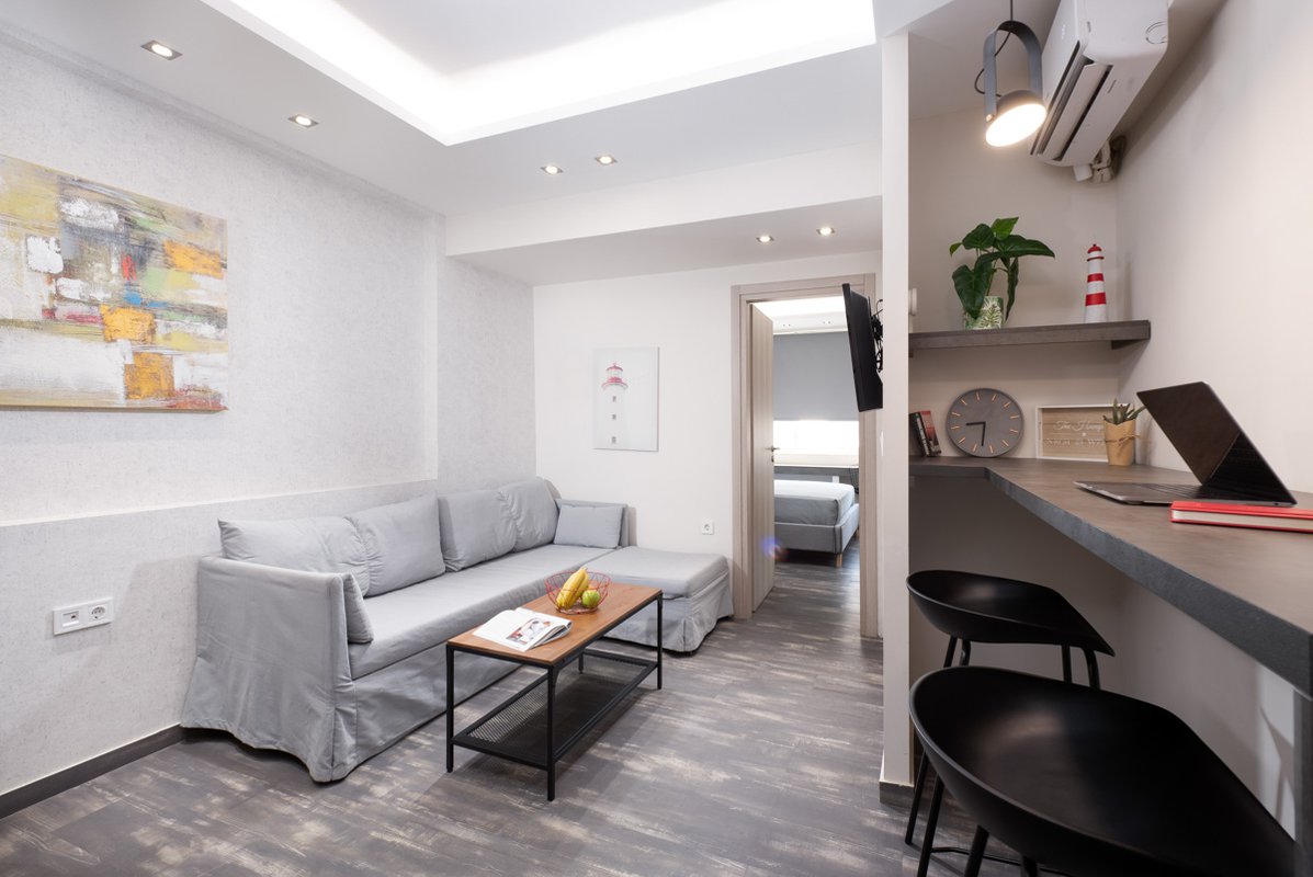 Enattica Syntagma Living, πλήρως εξοπλισμένο δωμάτιο